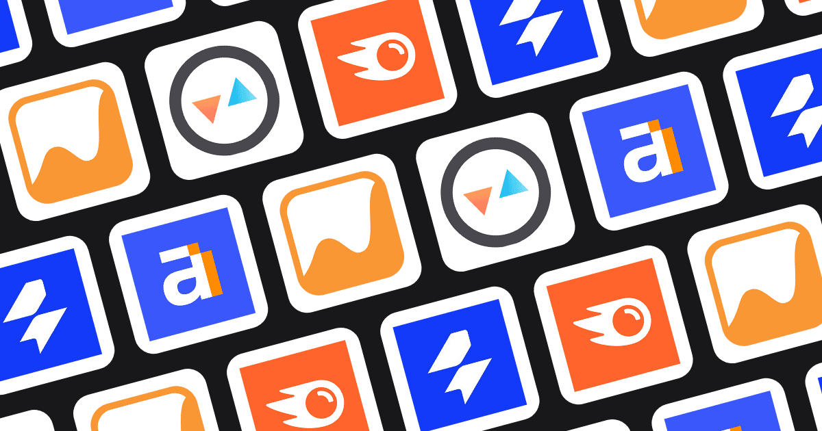 Logos of top rank checking software tools
