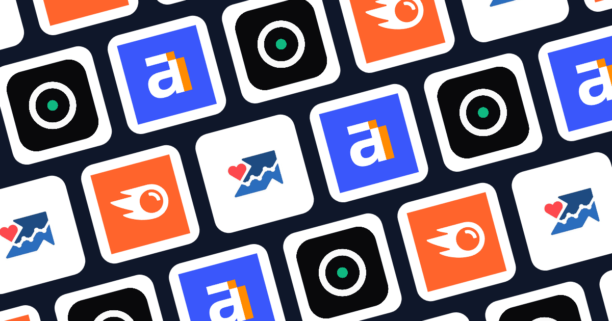 Grid of icons including Ahrefs, SEMrush, Rankloop, and Serpstat