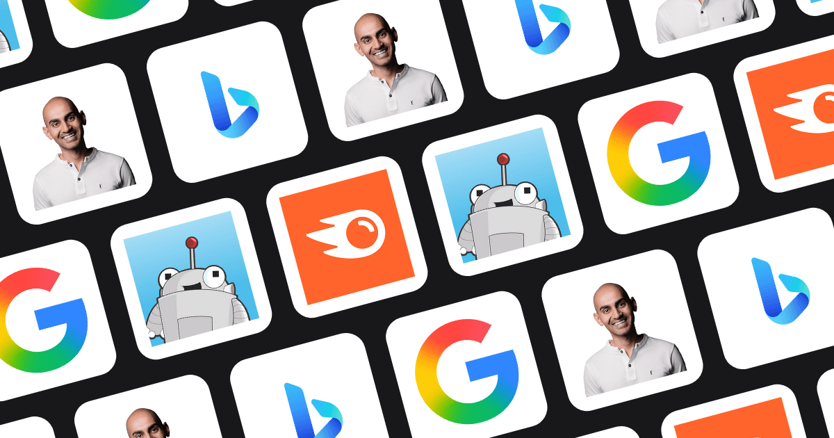 Logos of popular SEO tools that are free alternatives to Ahrefs.
